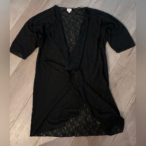 LuLaRoe Black Lace Kimono Cardigan